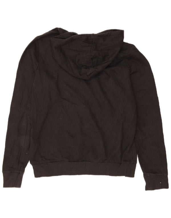 Puma Womens Graphic Hoodie Pullover UK 14 Große schwarze Baumwolle