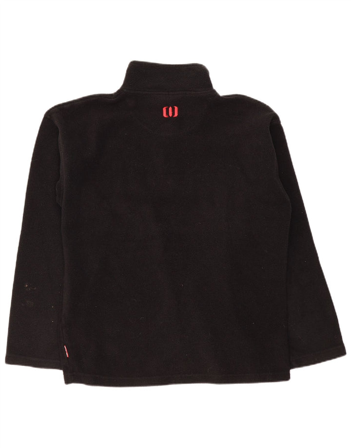 ANIMAL Herren-Fleecepullover mit Reißverschluss am Hals, groß, aus schwarzem Polyester