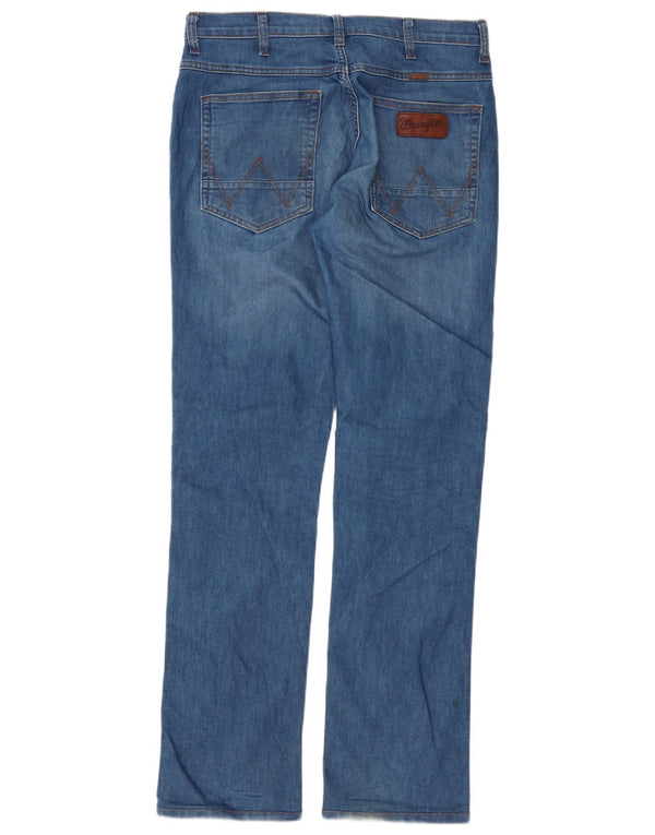 WRANGLER Herren Arizona Straight Jeans W34 L33 Blaue Baumwolle