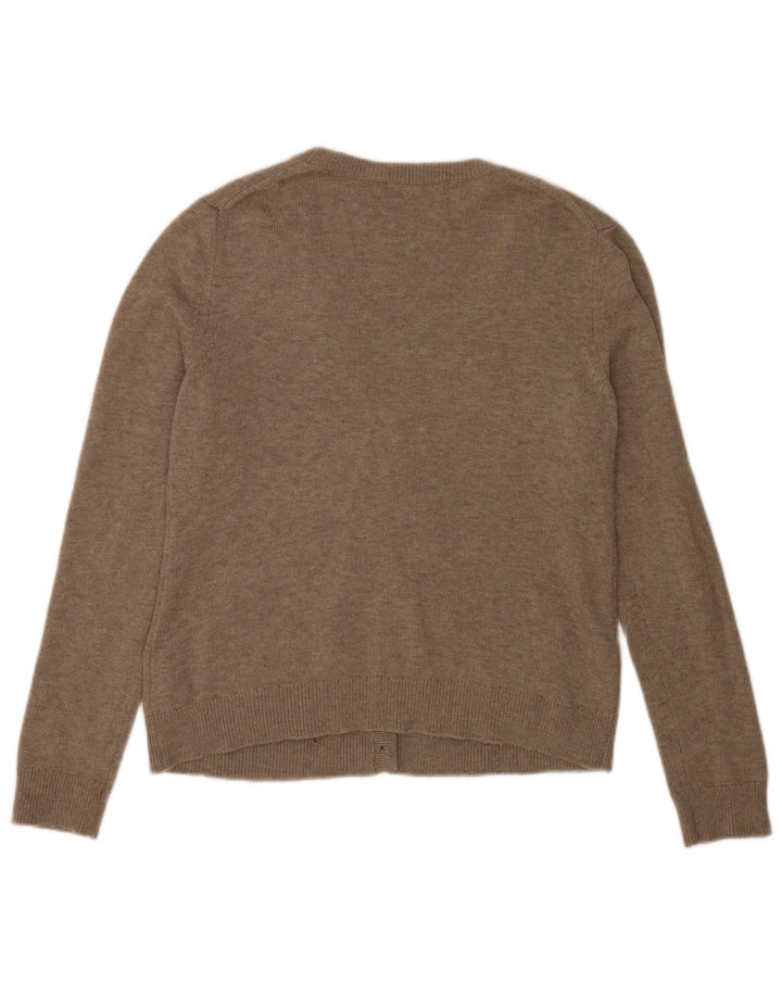 Gap Damen-Cardigan-Pullover UK 16 Large Braunes Nylon