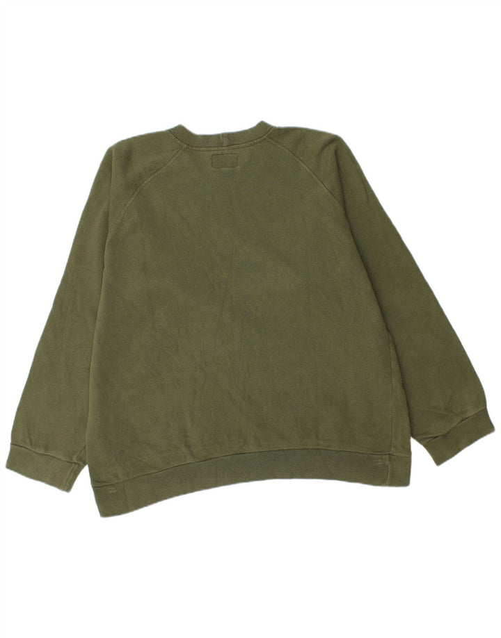 Woolrich Herren-Sweatshirt mit Grafik, groß, grüne Baumwolle