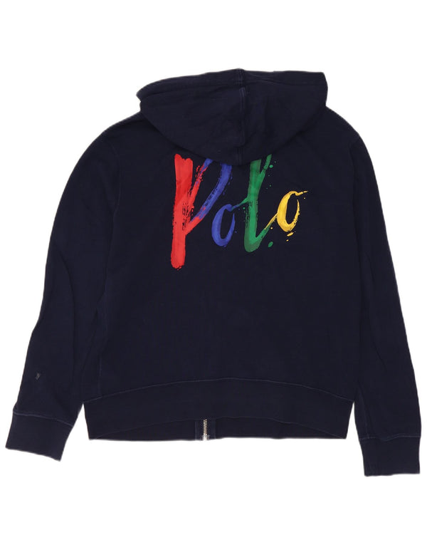 Polo Ralph Lauren Mädchen-Kapuzenpullover mit Reißverschluss, 10–11 Jahre, mittleres Marineblau