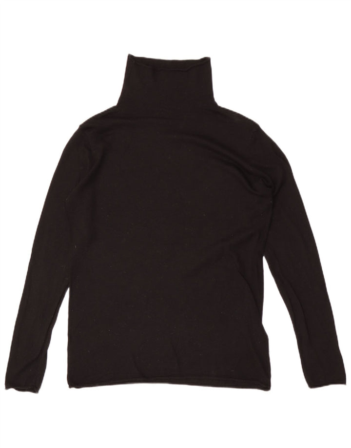 H&M Damen Top Langarm UK 14 Medium Schwarz Modal