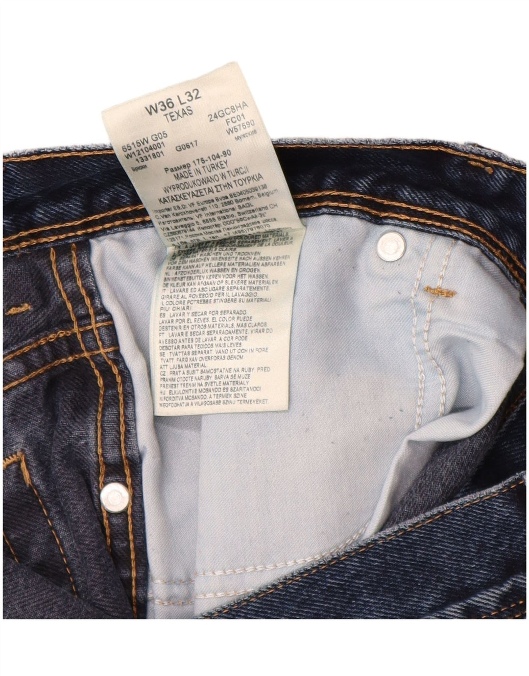 WRANGLER Herren Texas Straight Jeans W36 L32 Marineblaue Baumwolle