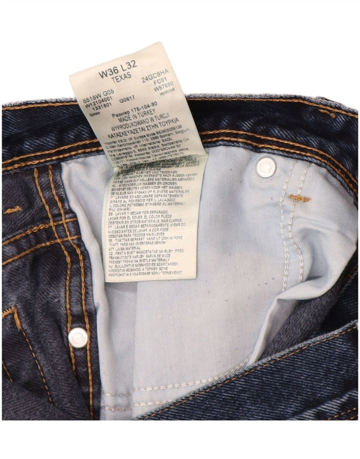 WRANGLER Herren Texas Straight Jeans W36 L32 Marineblaue Baumwolle