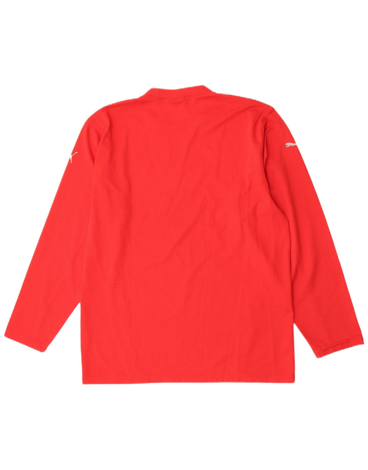 Puma Herren Top Langarm XL Rot Farbblock