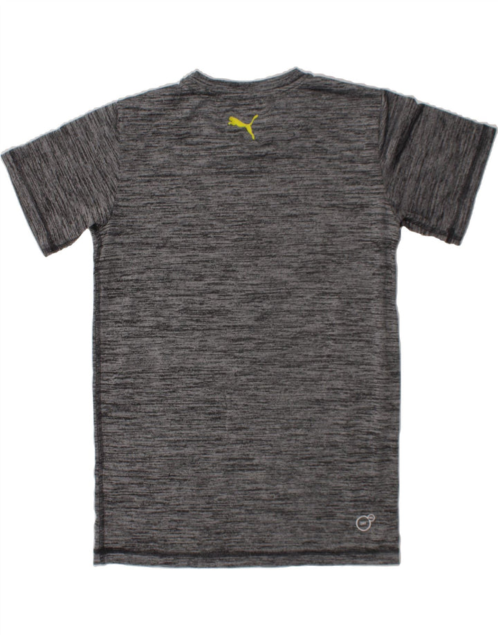 PUMA Boys Graphic T-Shirt Top 9-10 Years Medium Grey Flecked Polyester Vintage Puma and Second-Hand Puma from Messina Hembry 