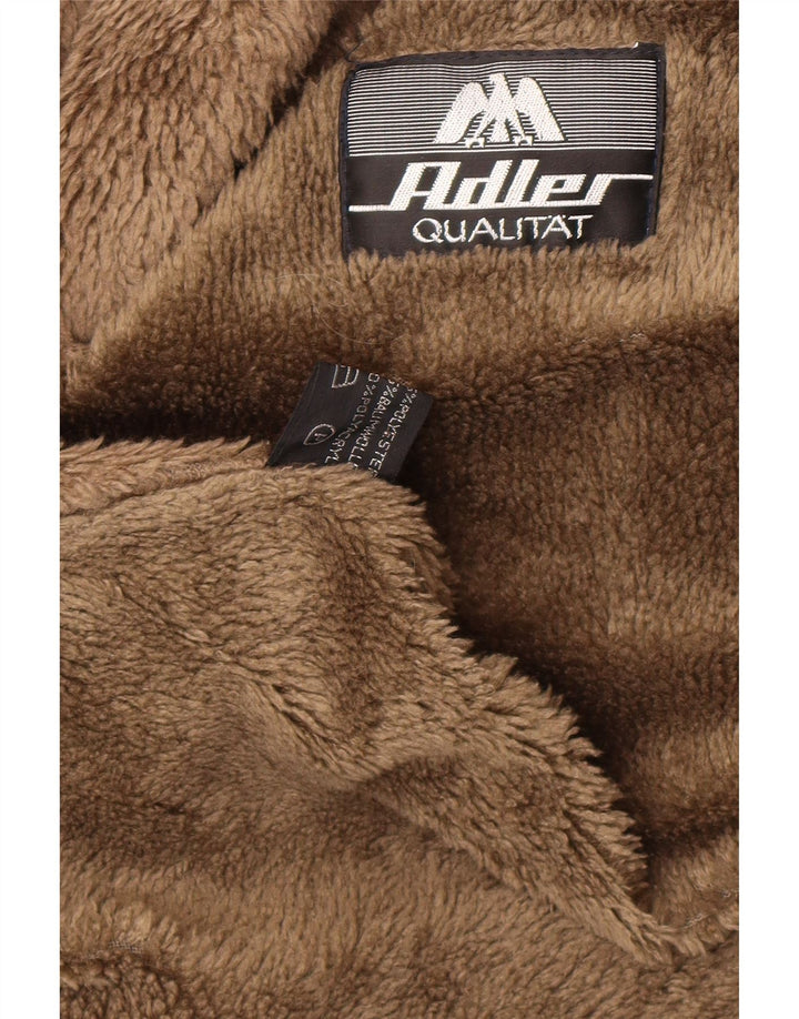 Adler Herren Shearling Parka Jacke IT 48 Mittelbraunes Polyester