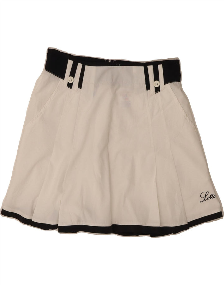 LOTTO Womens Tennis Skirt UK 12 Medium White Colourblock Polyester Vintage Lotto and Second-Hand Lotto from Messina Hembry 