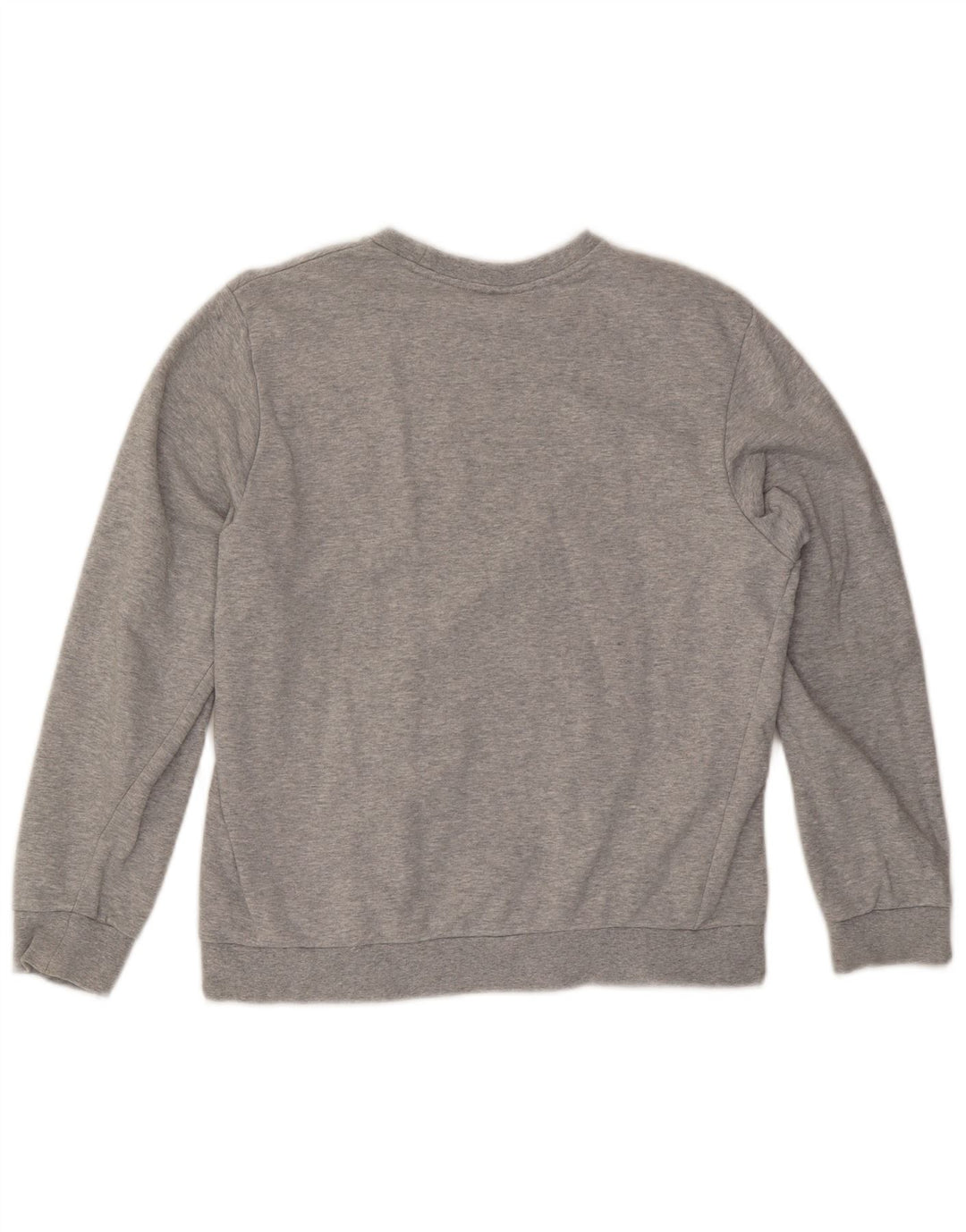 Lotto Damen Grafik-Sweatshirt-Pullover UK 14 Mittelgrau gefleckte Baumwolle