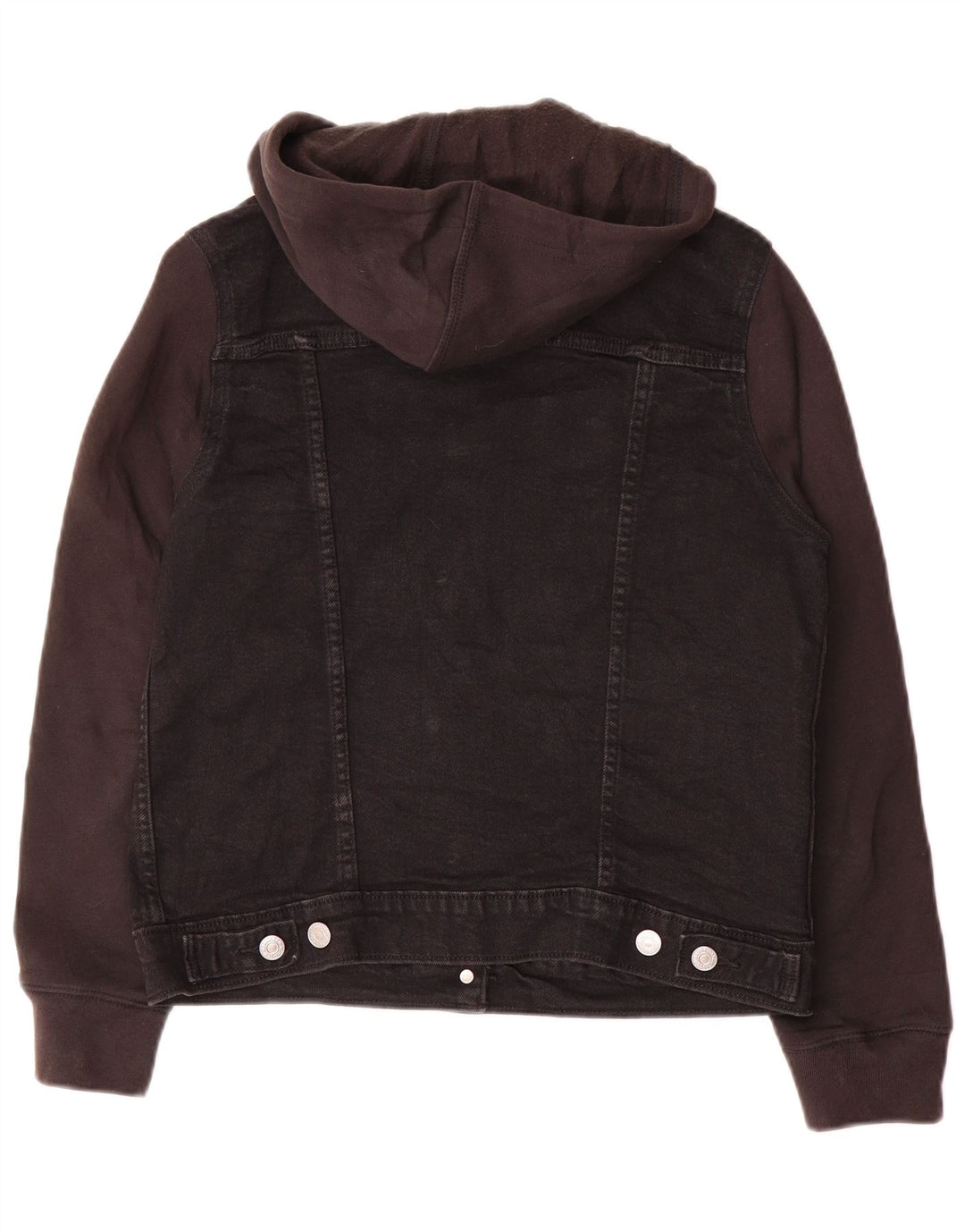 Levi's Damen-Jeansjacke mit Kapuze, UK 14, mittelschwarz, Baumwolle