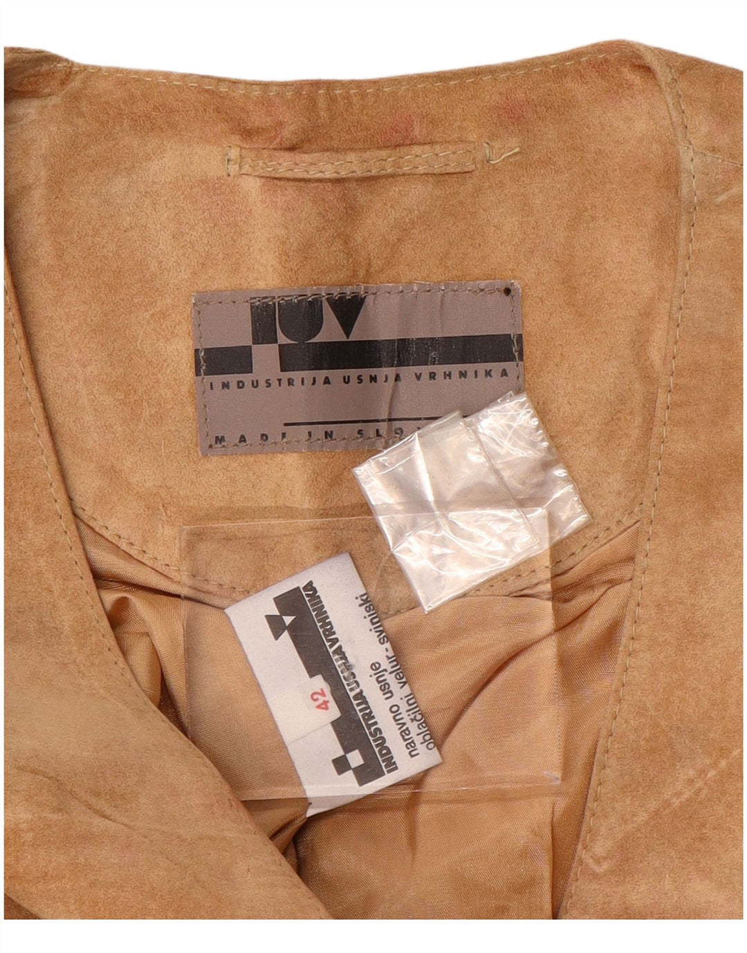 Vintage Damen Wildlederweste IT 42 Mittelbraunes Leder