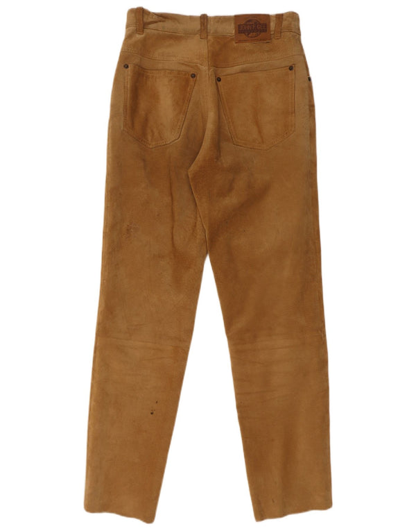 John F Gee Damen Slim Wildlederhose IT 42 Medium W28 L28 Beige
