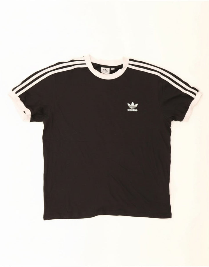 Adidas Herren T-Shirt Top Medium Schwarz Baumwolle