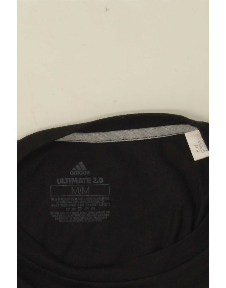 Adidas Damen-Top mit drei Streifen und Grafik, UK 12, Mittelschwarz, Polyester
