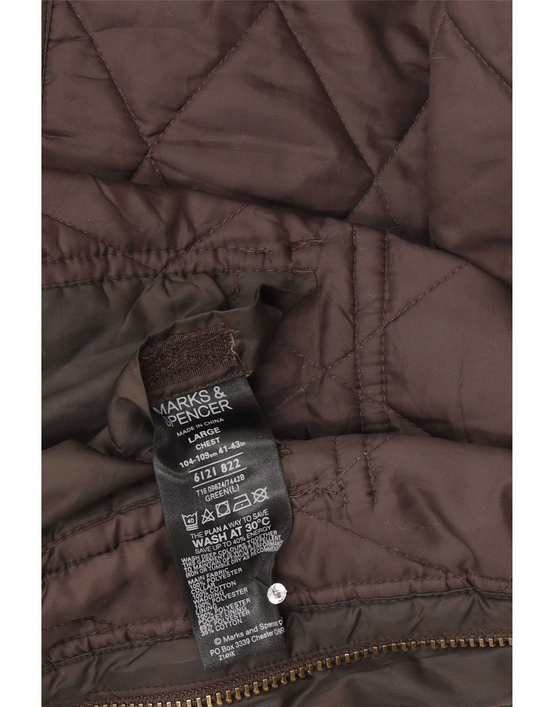 Marks & Spencer Herren Blue Harbour Steppjacke UK 40 Large Grün