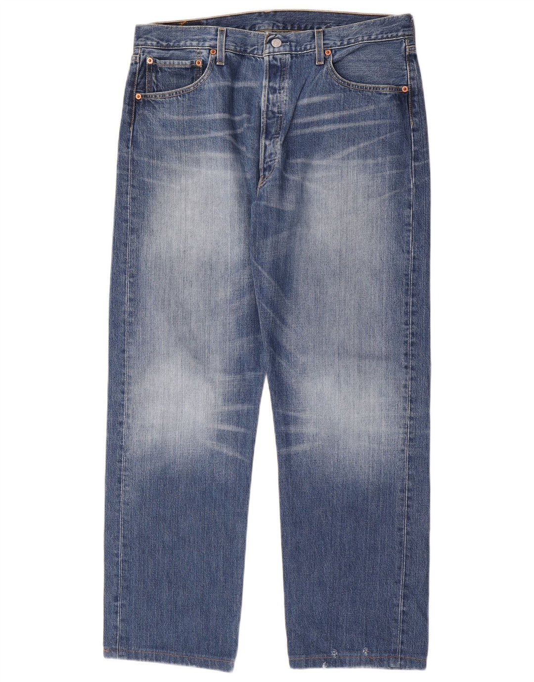 Levi's Herren 501 Straight Jeans W38 L30 Blaue Baumwolle