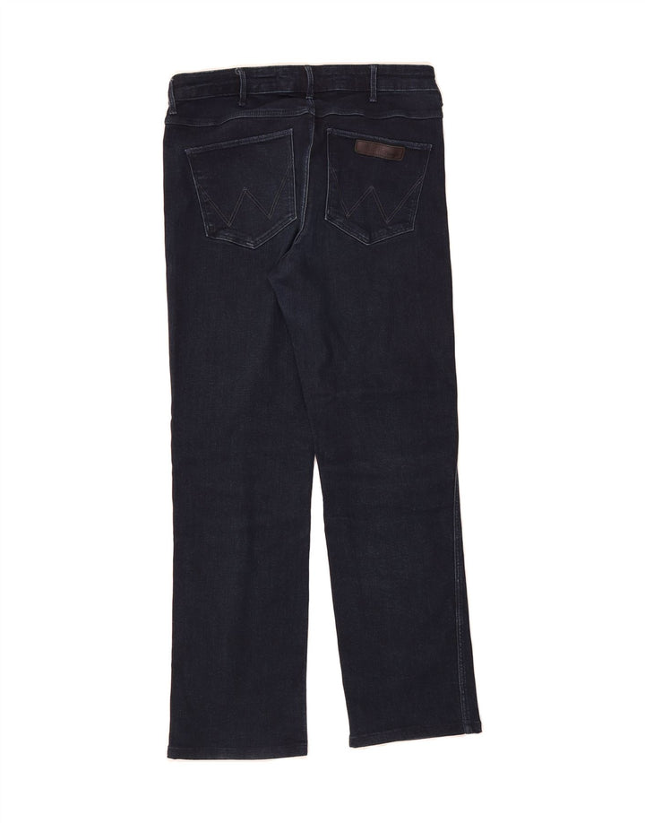 WRANGLER Womens Sara Straight Jeans W32 L29 Navy Blue Cotton Vintage Wrangler and Second-Hand Wrangler from Messina Hembry 