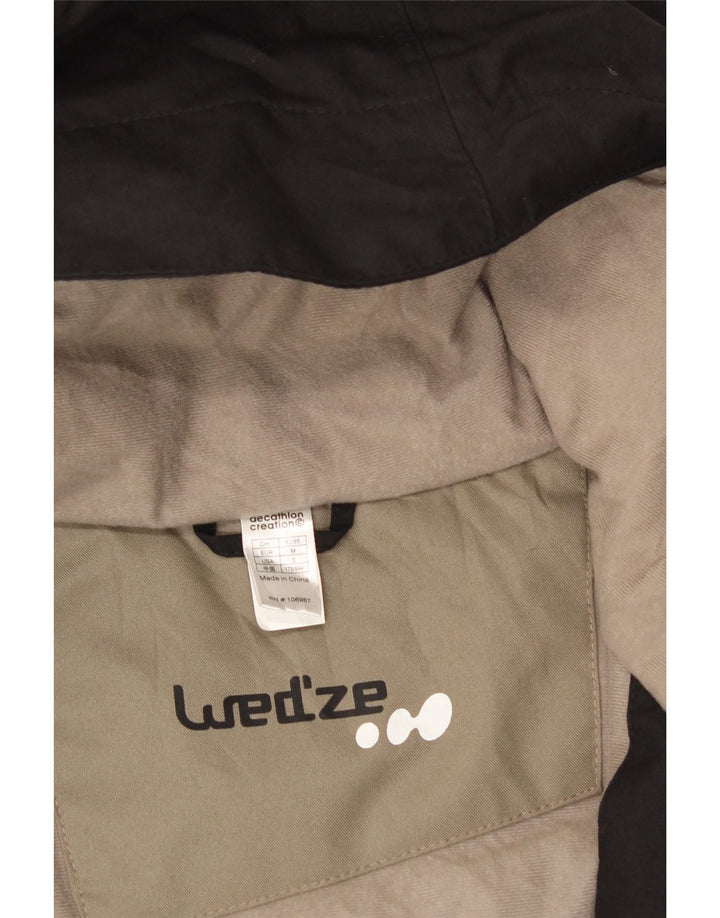 WEDZE Mens Hooded Windbreaker Jacket UK 38 Medium Black Colourblock Vintage Wedze and Second-Hand Wedze from Messina Hembry 