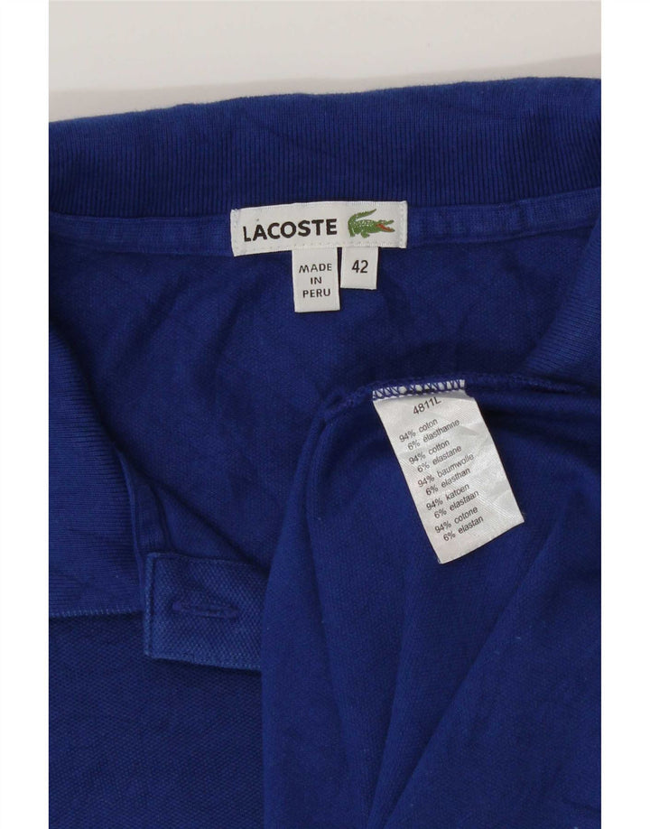 Lacoste Damen-Poloshirt, Größe 42, große blaue Baumwolle