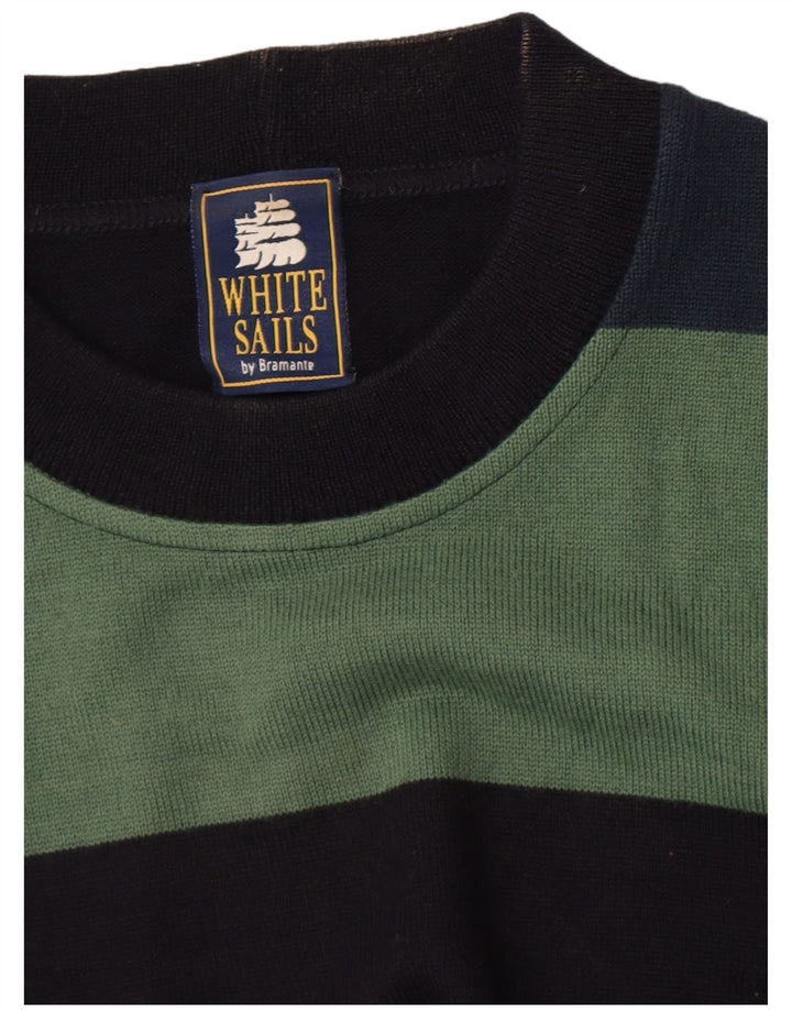 White Sails Herren-Pullover mit Rundhalsausschnitt, groß, mehrfarbig, Farbblock