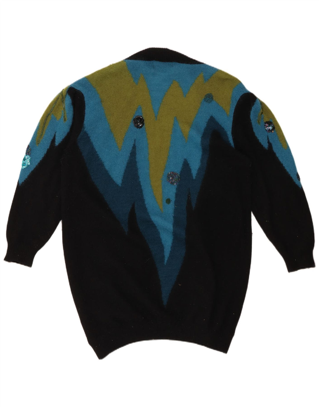 TOPLIKE Damen-Strickjacke in Übergröße, lang geschnitten, EU 40, Mittelblau