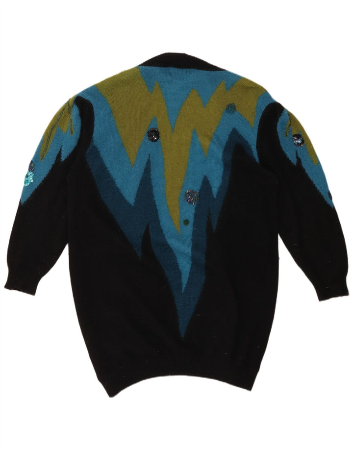 TOPLIKE Damen-Strickjacke in Übergröße, lang geschnitten, EU 40, Mittelblau