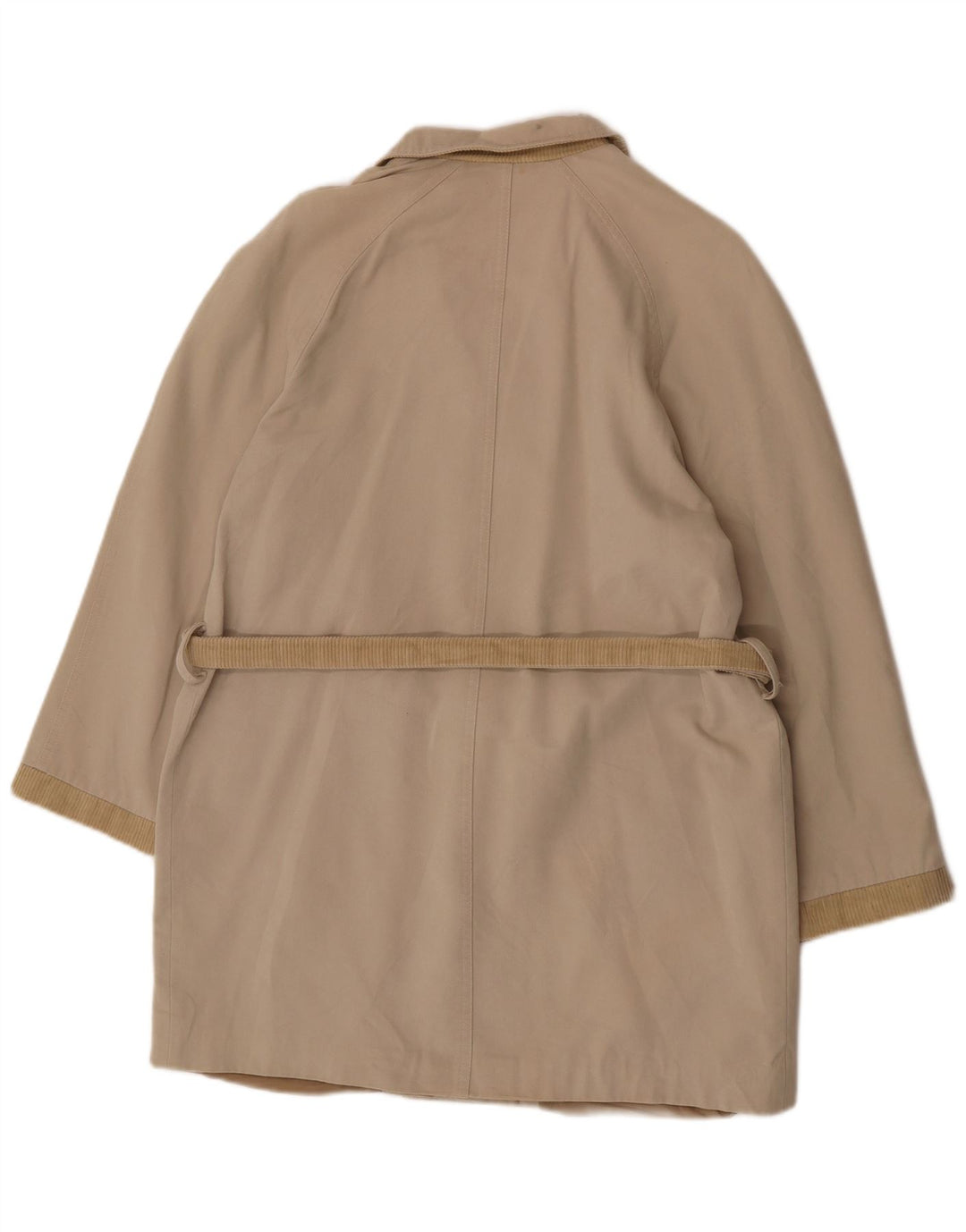 Vintage Damen Zweireihiger Mantel UK 14 Large Beige