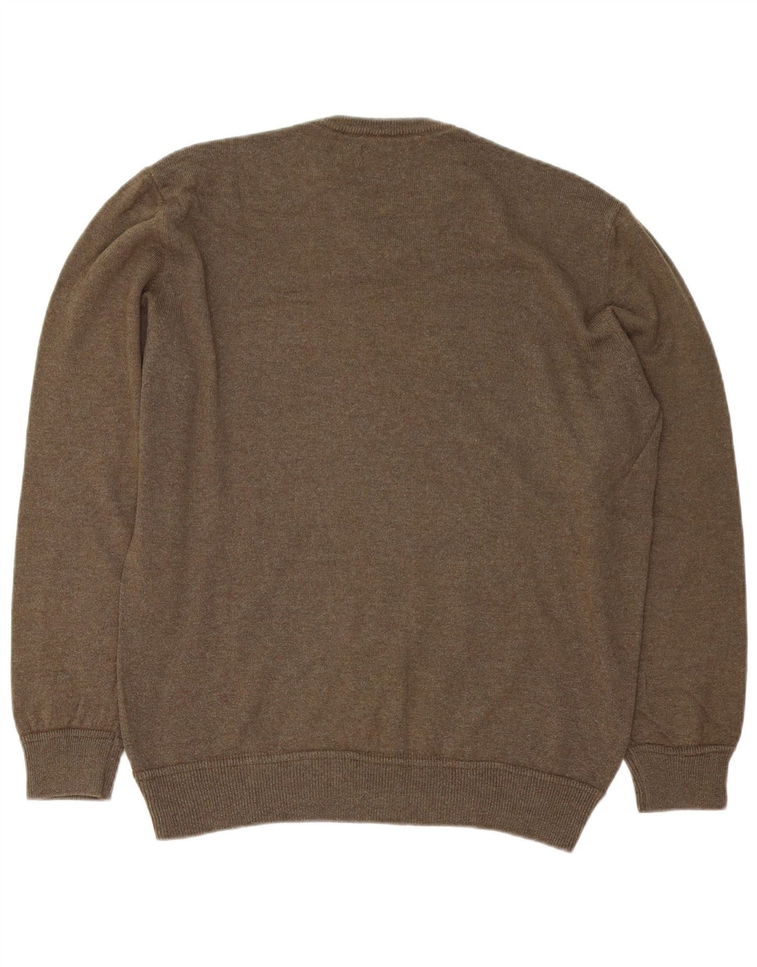 Marlboro Classics Herren-Pullover mit V-Ausschnitt, XL, Khaki, Wolle
