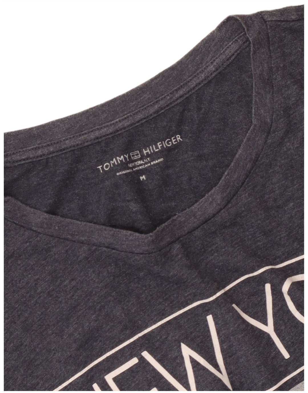 Tommy Hilfiger Herren T-Shirt mit Grafik, Mittelgrau