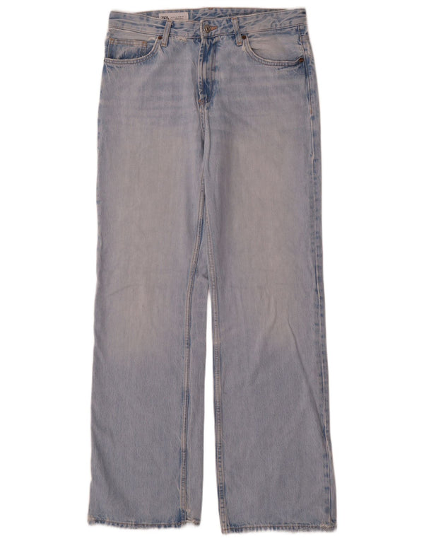 Zara Damen Straight Jeans EU 42 Large W32 L33 Blaue Baumwolle