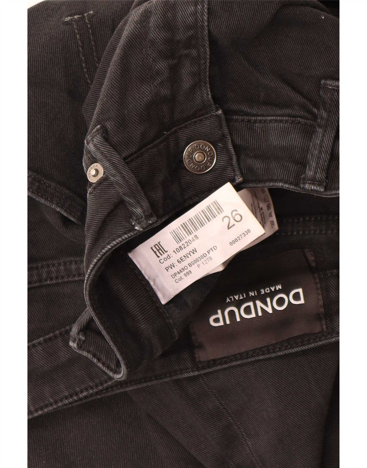 Dondup Damen Bootcut Jeans W26 L26 Schwarze Baumwolle