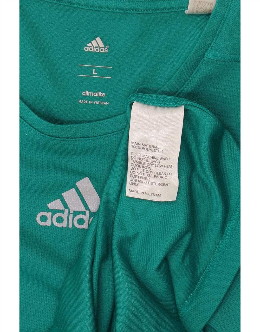 Adidas Herren Climalite T-Shirt Top Large Türkis Polyester