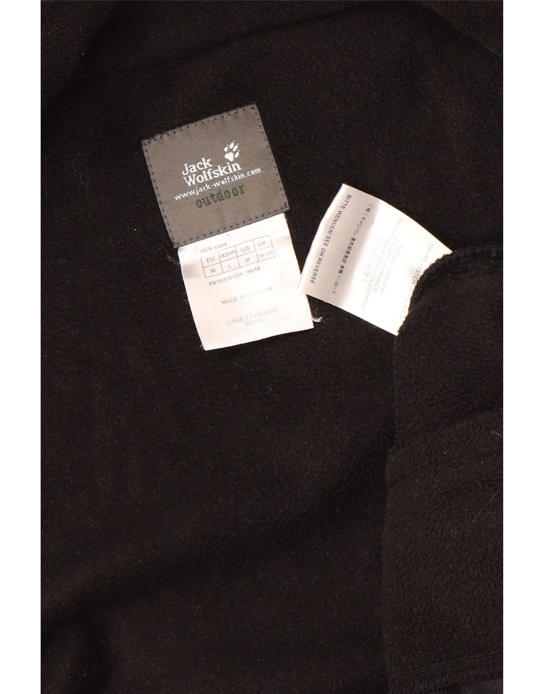 Jack Wolfskin Herren Liner Fleecejacke UK 36/38 Small Schwarz Polyester