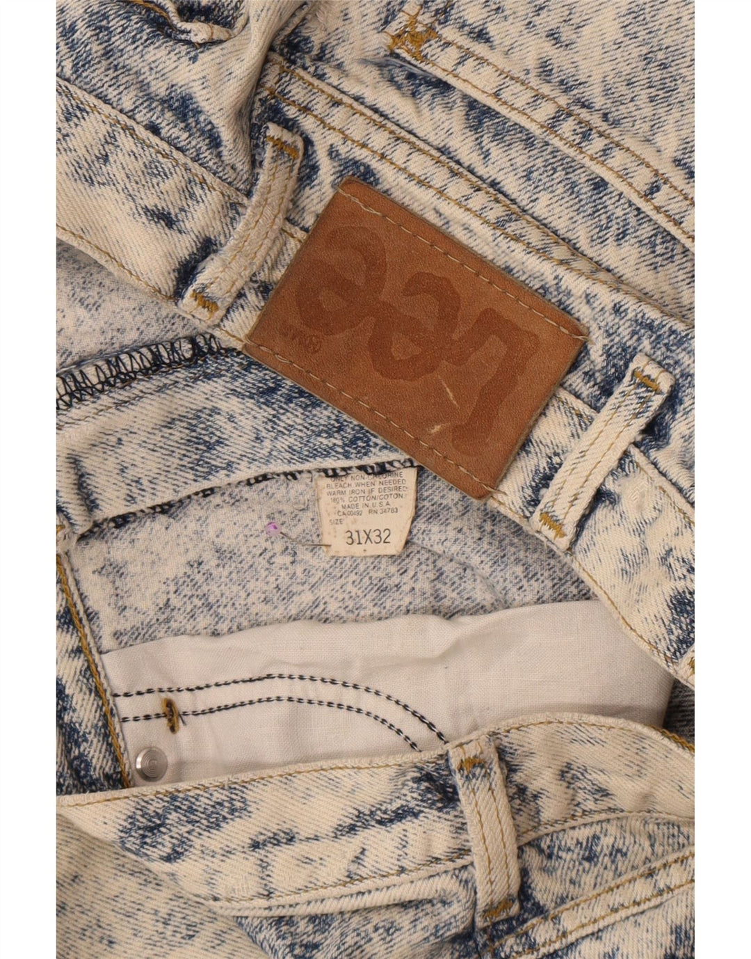 Lee Herren Straight Jeans W31 L32 Blaue Baumwolle