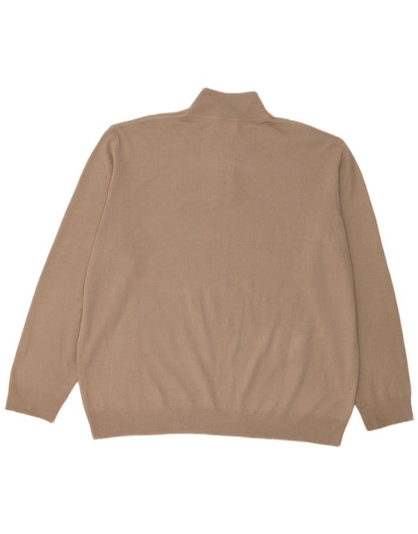 Easy Herren-Pullover mit Reißverschluss, 2XL, Beige, Acryl