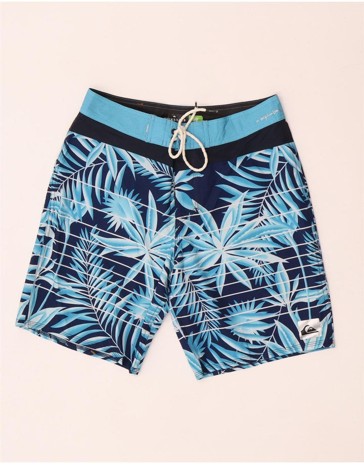 Quiksilver Herren-Badeshorts, klein, blau, geblümt, Polyester