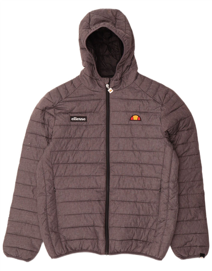 Ellesse Herren-Jacke mit Kapuze, gepolstert, UK 42, XL, Grau, Polyamid