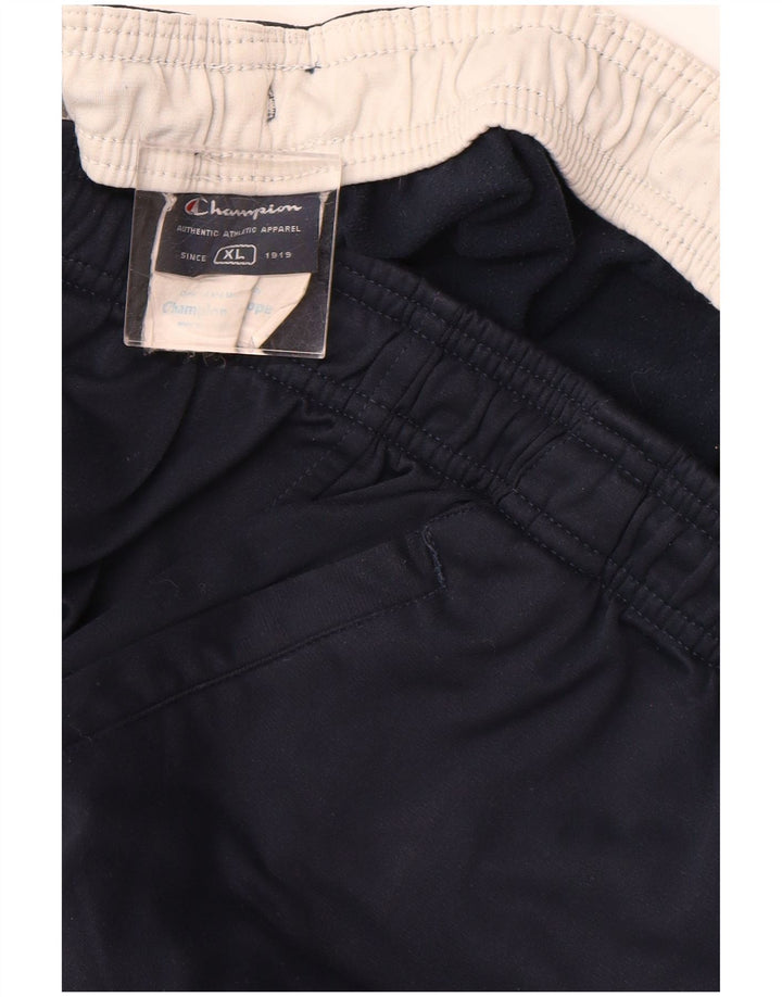 CHAMPION Mens Tracksuit Trousers XL  Navy Blue Polyester
