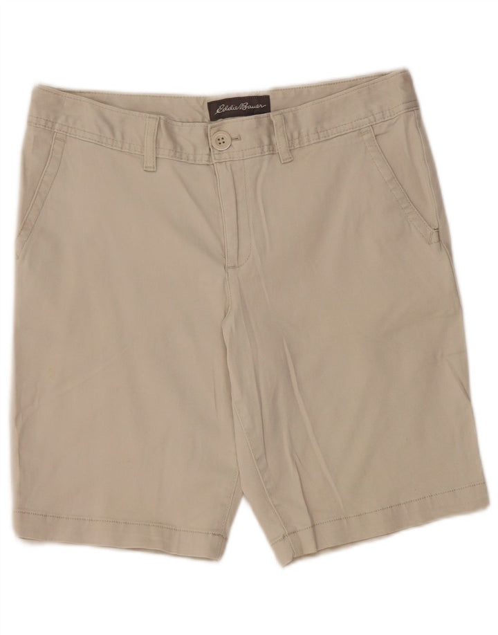 EDDIE BAUER Damen Chinoshorts US 6 Medium W30 Graue Baumwolle