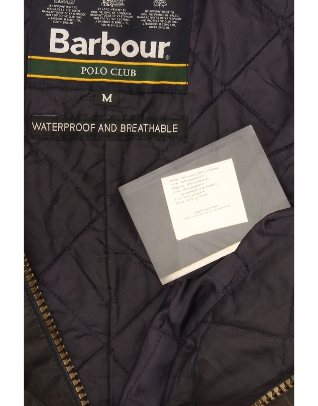 Barbour Herrenjacke aus gewachster Baumwolle, UK 38, mittelgrau, Baumwolle, klassisch