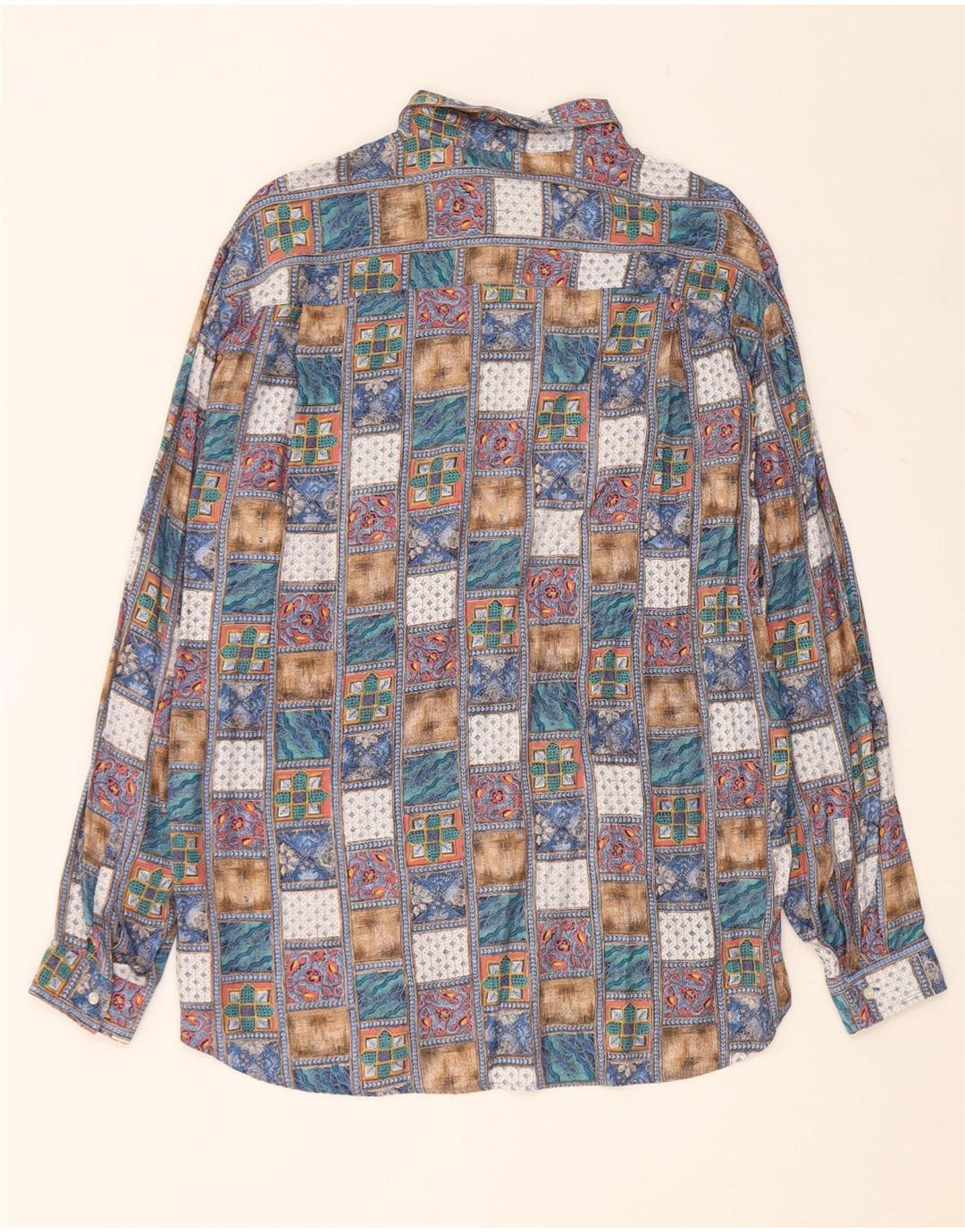 Topman Herrenhemd, groß, mehrfarbig, Patchwork-Viskose