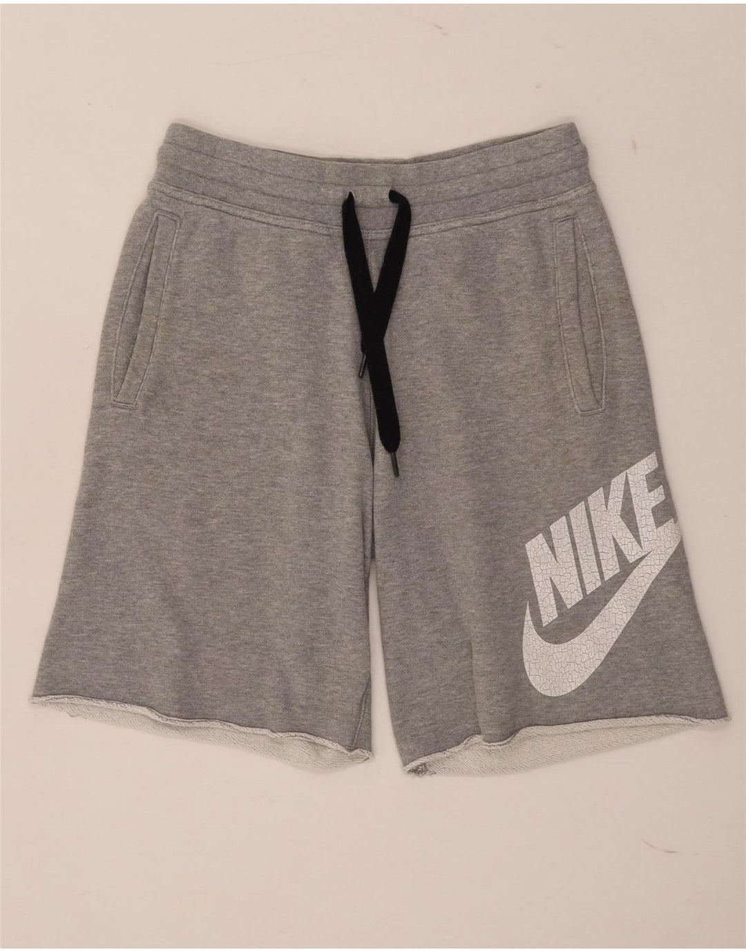 Nike Herren-Sportshorts mit Grafik, Größe S, graue Baumwolle