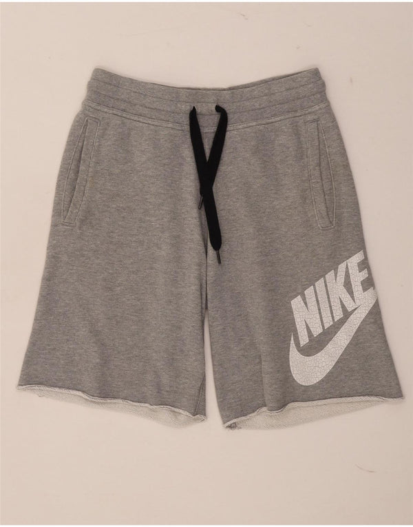 Nike Mens Graphic Sport Shorts Small Grey Cotton