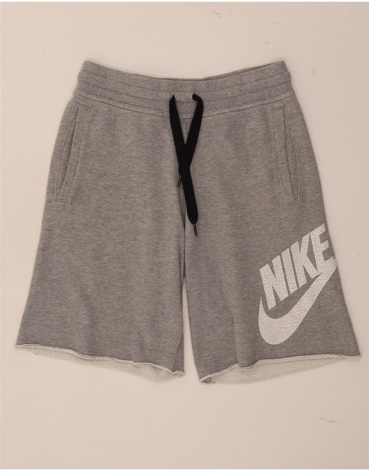 Nike Herren-Sportshorts mit Grafik, Größe S, graue Baumwolle