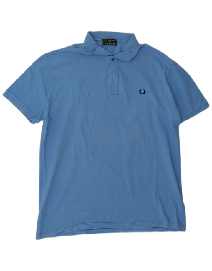 Fred Perry Herren Poloshirt XL Blaue Baumwolle