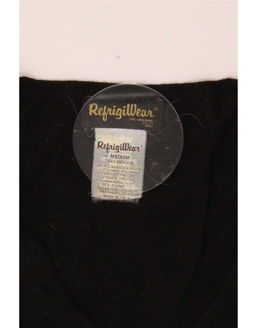Refrigiwear Damen-Pullover mit V-Ausschnitt, Gr. 14, mittelschwarz, Polyamid