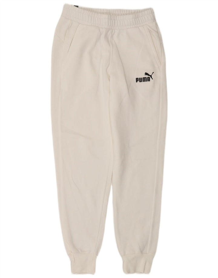 Puma Herren-Trainingshose, Jogginghose, Größe S, Weiß