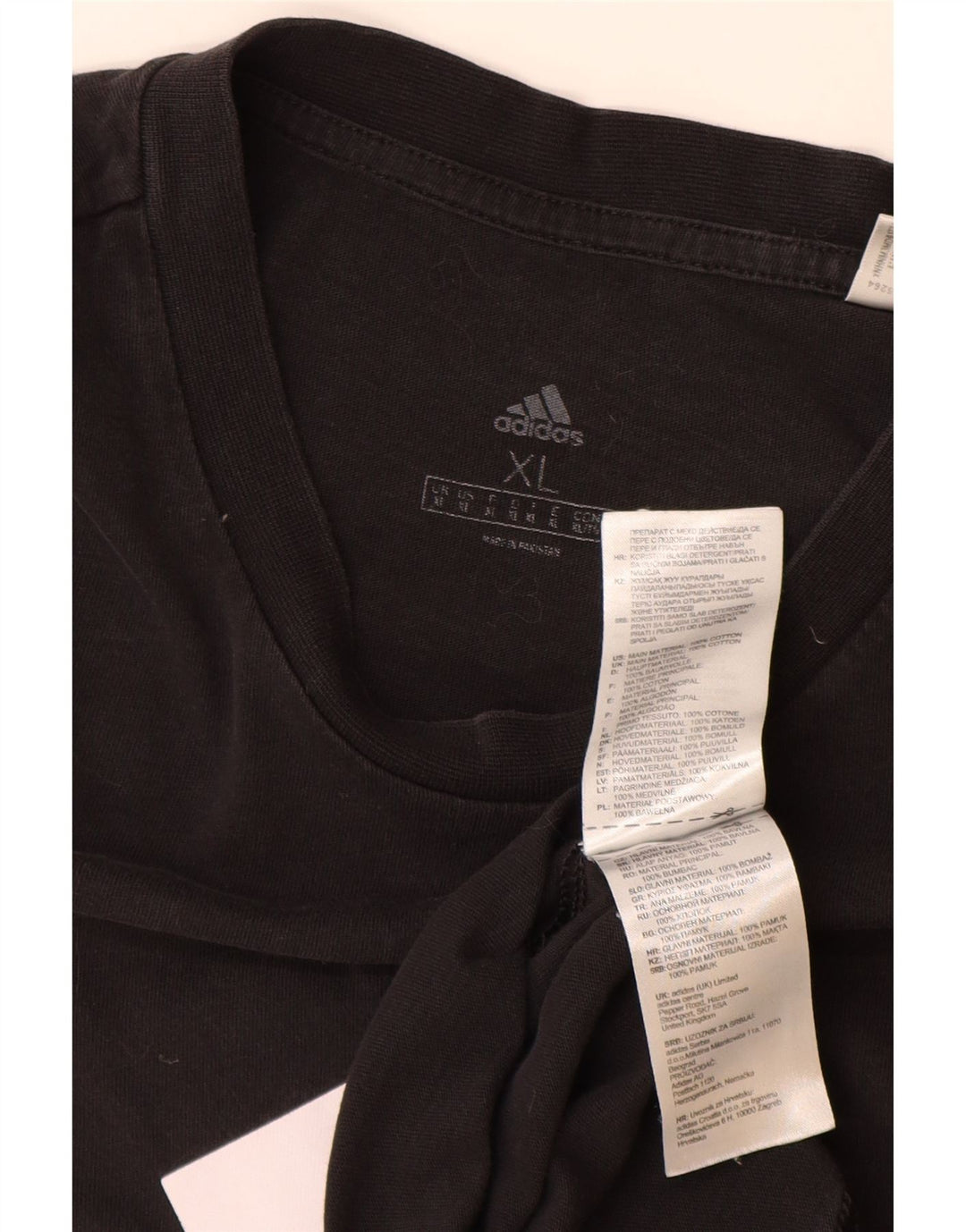 ADIDAS Herren Grafik T-Shirt Top XL Schwarz Baumwolle