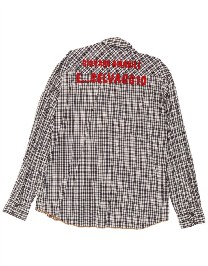 Scotch & Soda Herren Grafikhemd 2XL schwarz kariert Baumwolle